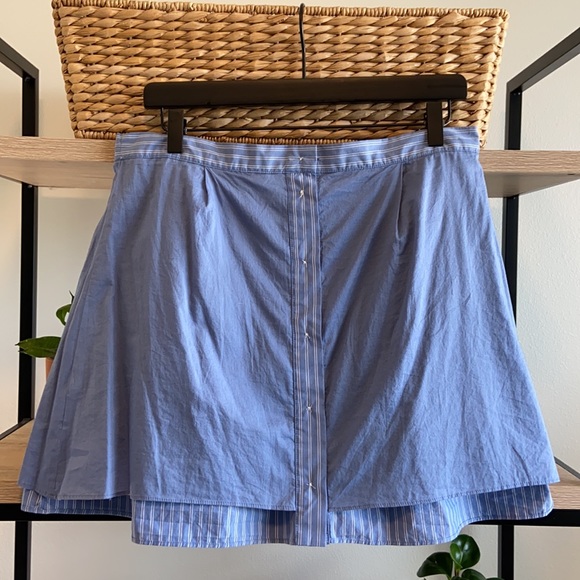 NWT Madewell Bistro Stripe Button Placket Skirt, L - Picture 9 of 10